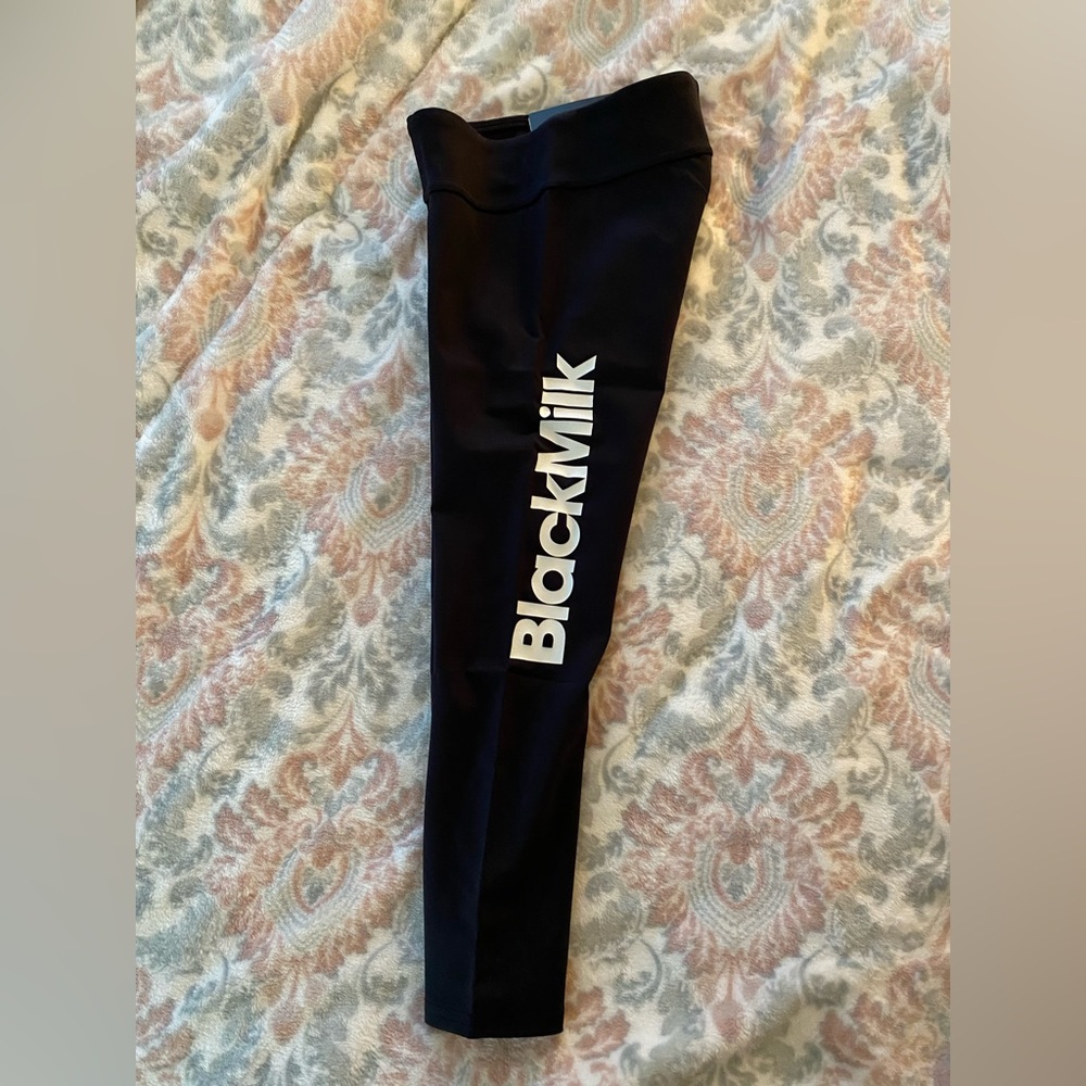 BlackMilk Logo Capri Leggings with White Logo